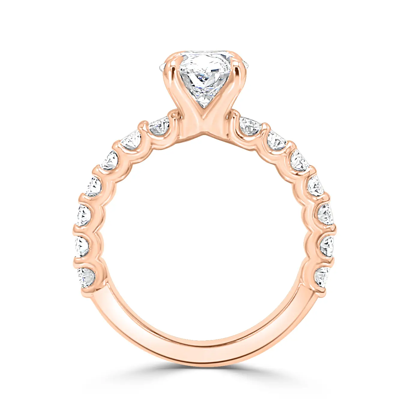 Rose Gold Oval Shaped Shank Engagement Ring jewelry store near me