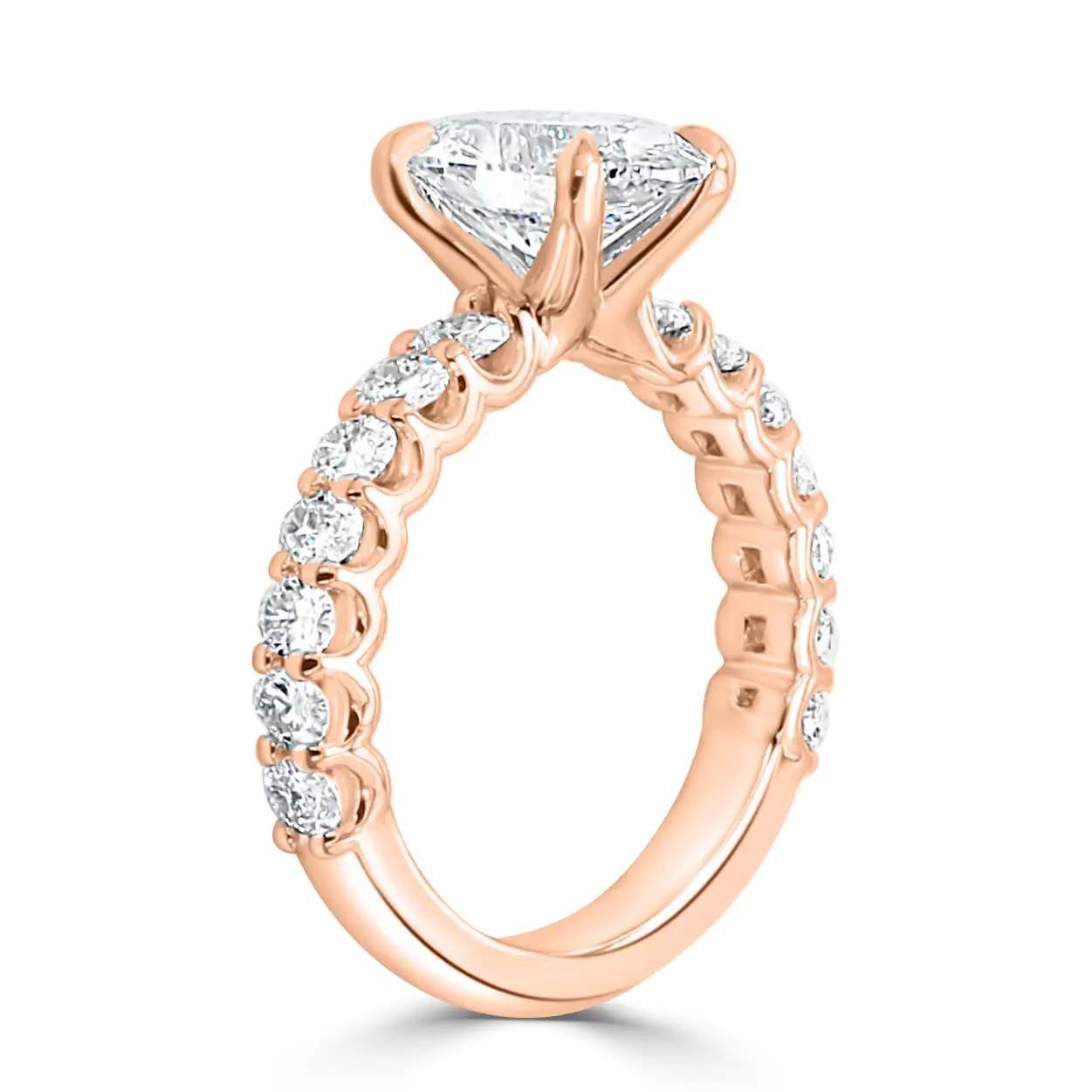 Rose Gold Oval Shaped Shank Engagement Ring jewelry Wabash avenue