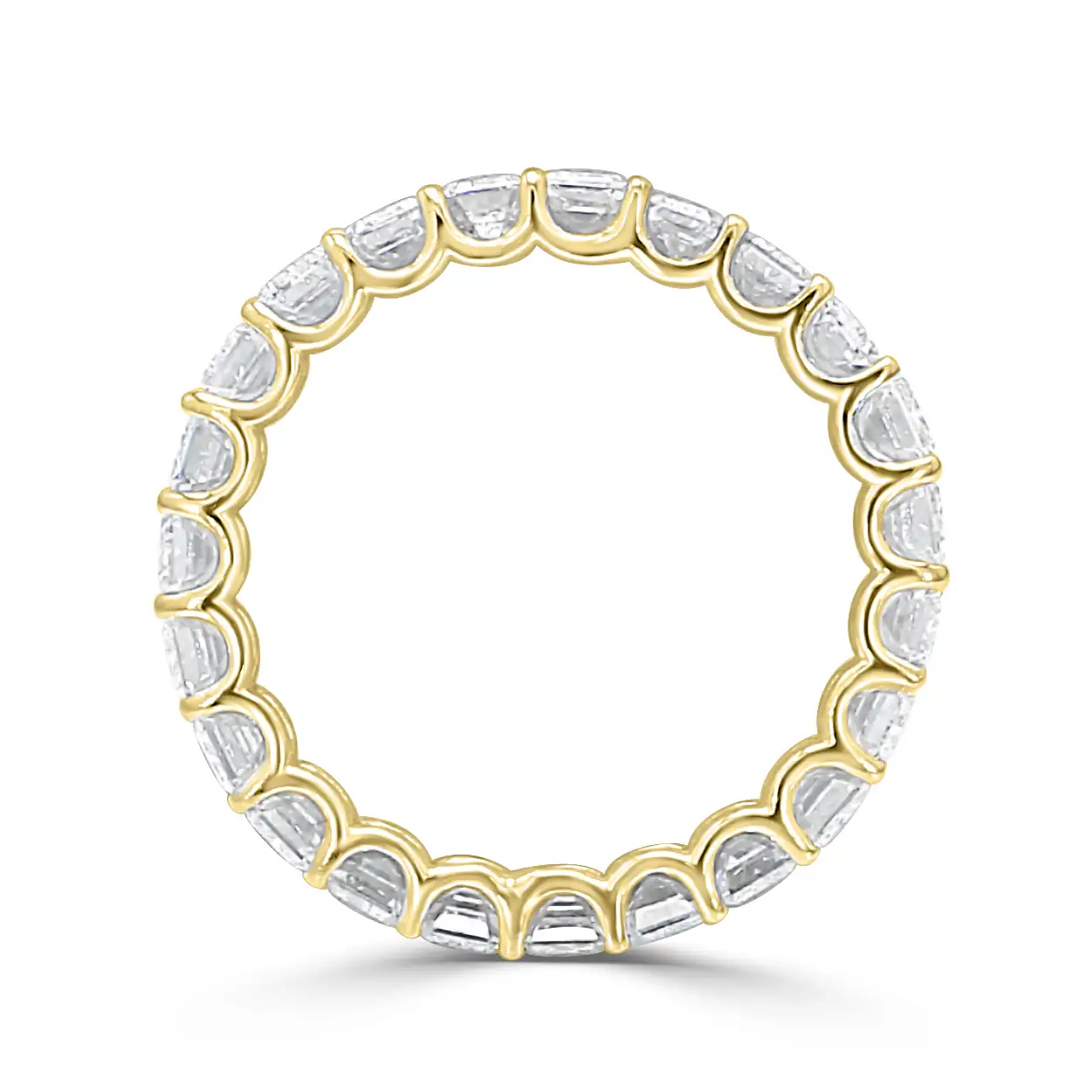 Yellow Gold Gorgeous Emerald Wedding Ring With U-Prongs jewelry store near me