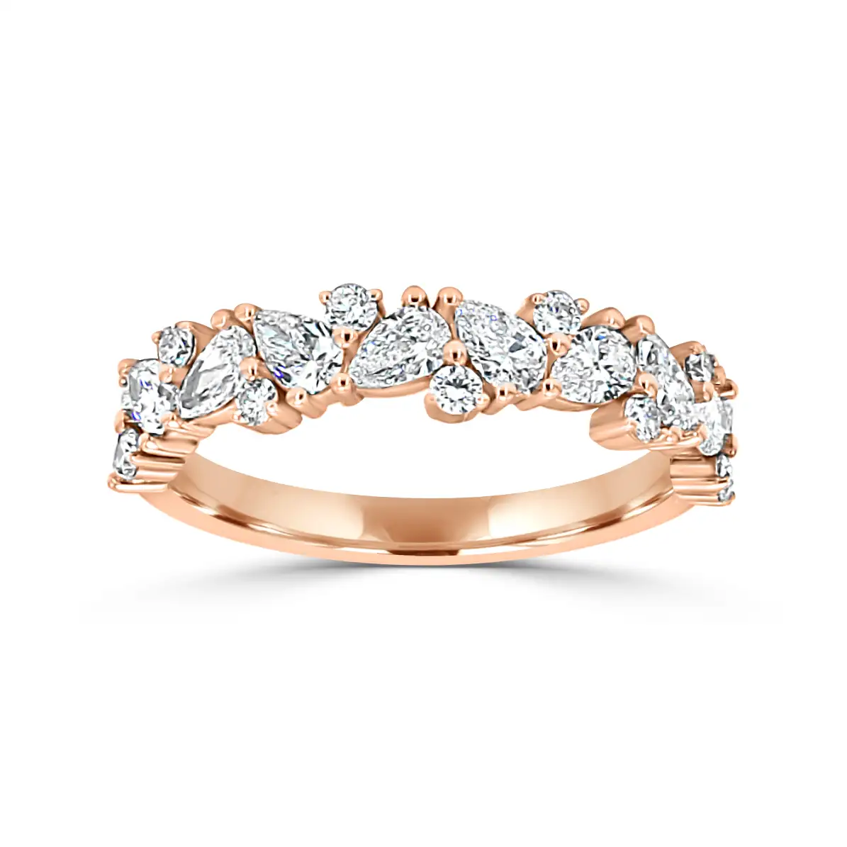 Rose Gold impearial-pear-cluster-wedding-ring