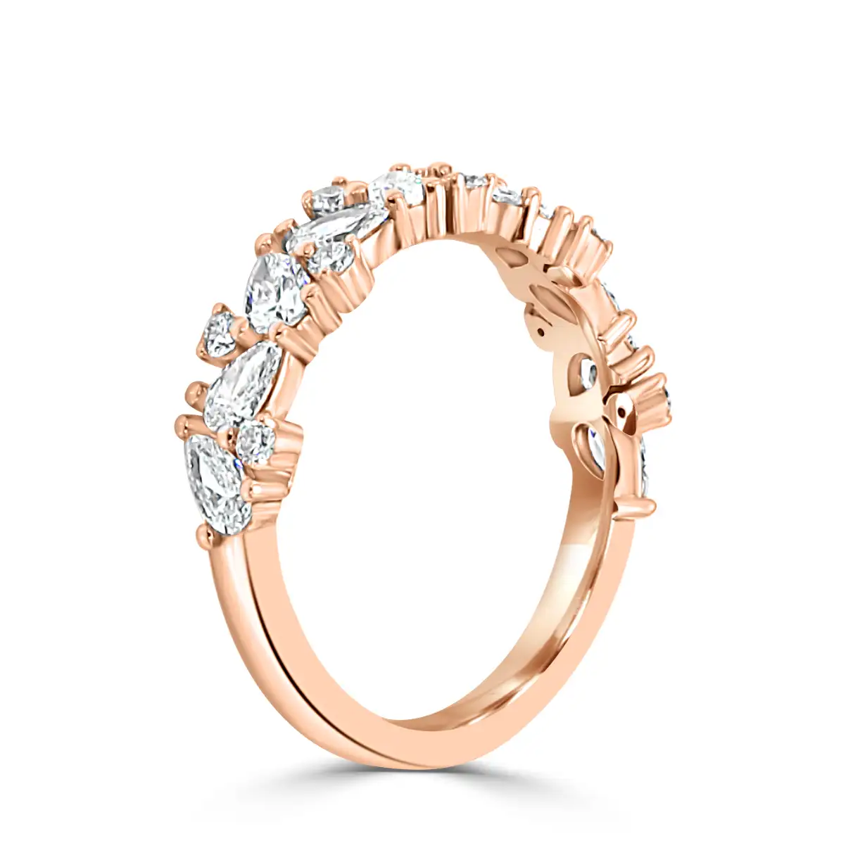 Rose Gold impearial-pear-cluster-wedding-ring jewelry Wabash avenue