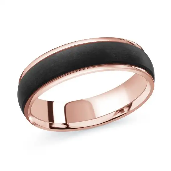 Rose Gold Black Carbon Fiber For Men