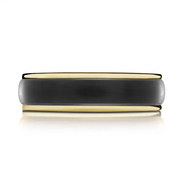 Yellow Gold Black Carbon Fiber For Men jewelry store near me