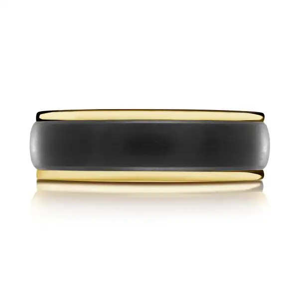 Yellow Gold Blaine Men’s Two-Tone Carbon Fiber & Gold Wedding Ring jewelry store near me