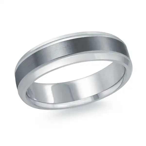 White GoldTwo-Toned 14K Gold Tantalum band