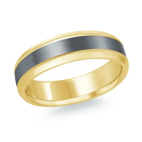 Yellow Gold Two-Toned 14K Gold Tantalum band