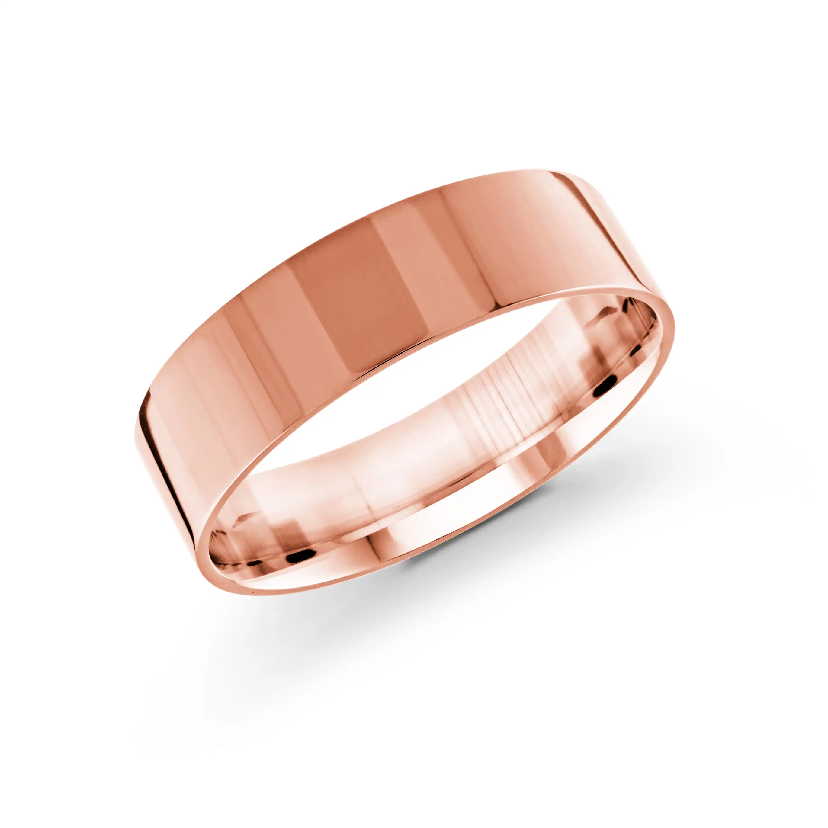 Rose Gold Classic Flat Wedding Ring