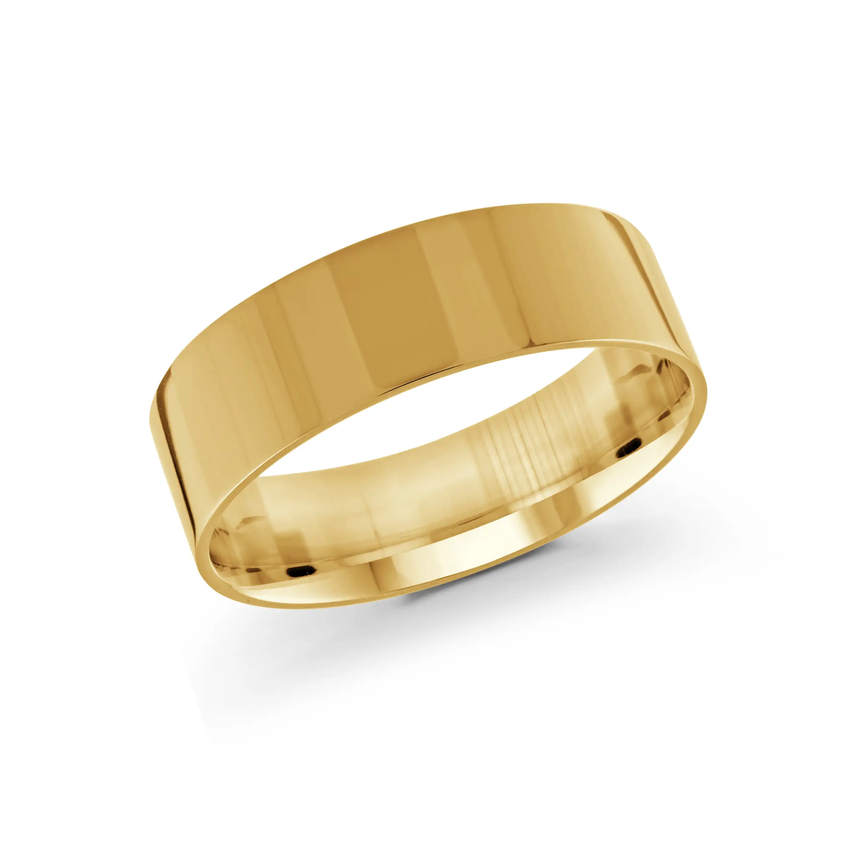 Yellow Gold Flat Wedding Ring For Men