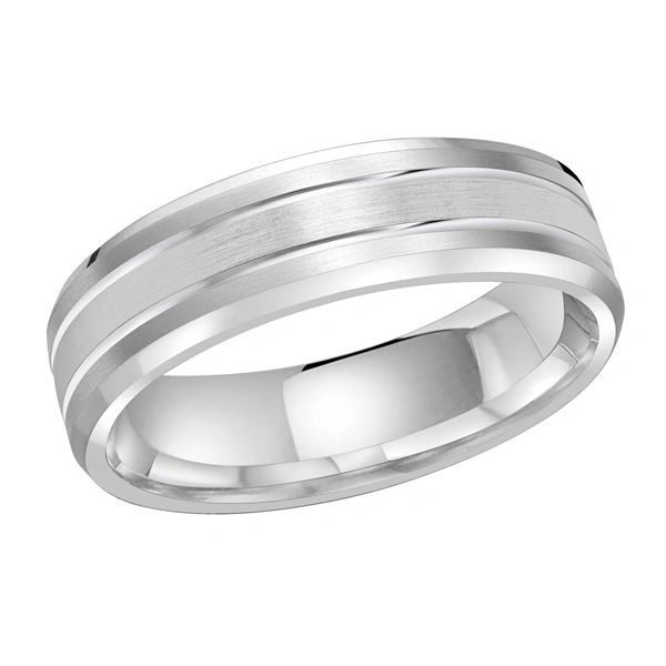 Platinum Grooved Wedding Ring