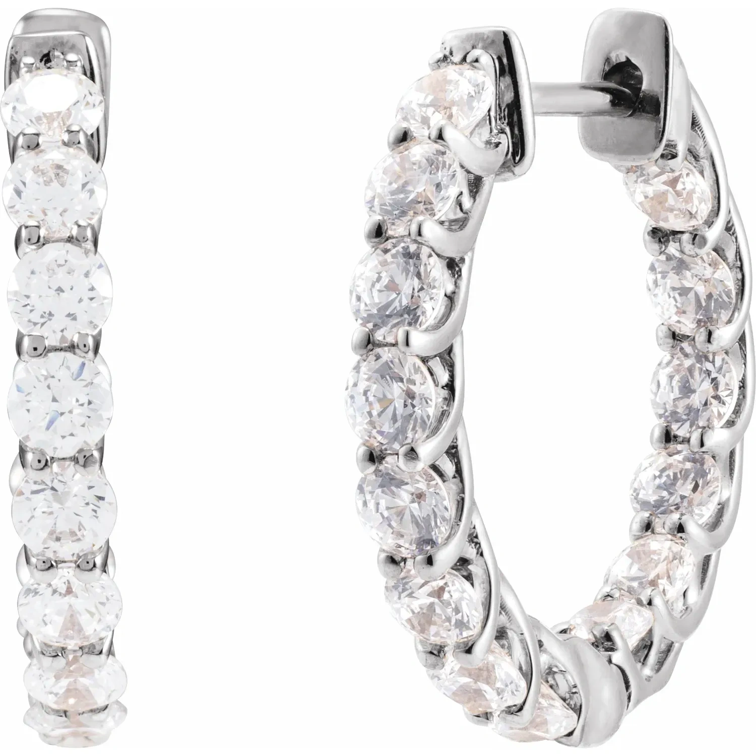 White Gold Ferris Of Them All Diamond Hoops jewelry windy city