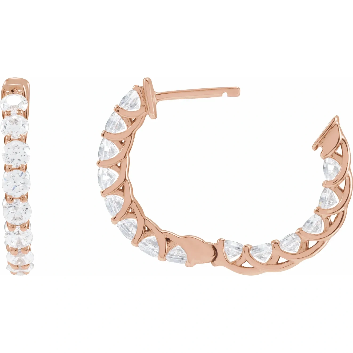 Rose Gold Ferris Of Them All Diamond Hoops jewelry Wabash avenue