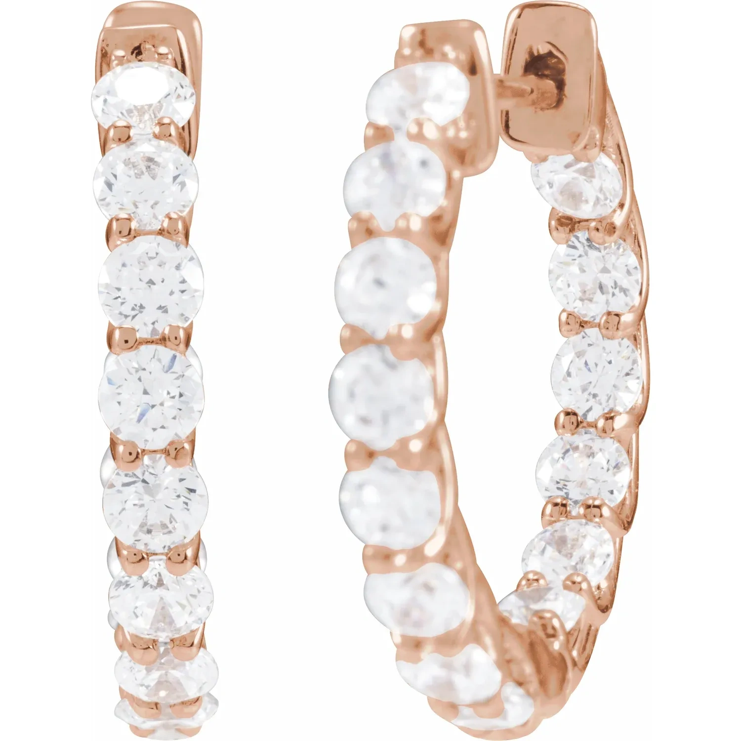 Rose Gold Ferris Of Them All Diamond Hoops jewelry windy city
