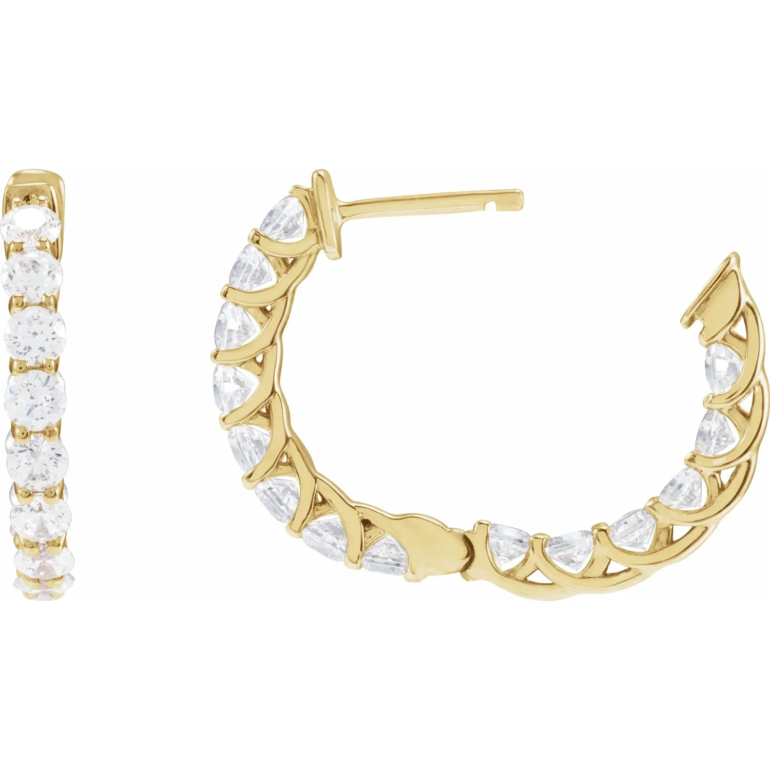 Yellow Gold Ferris Of Them All Diamond Hoops jewelry Wabash avenue