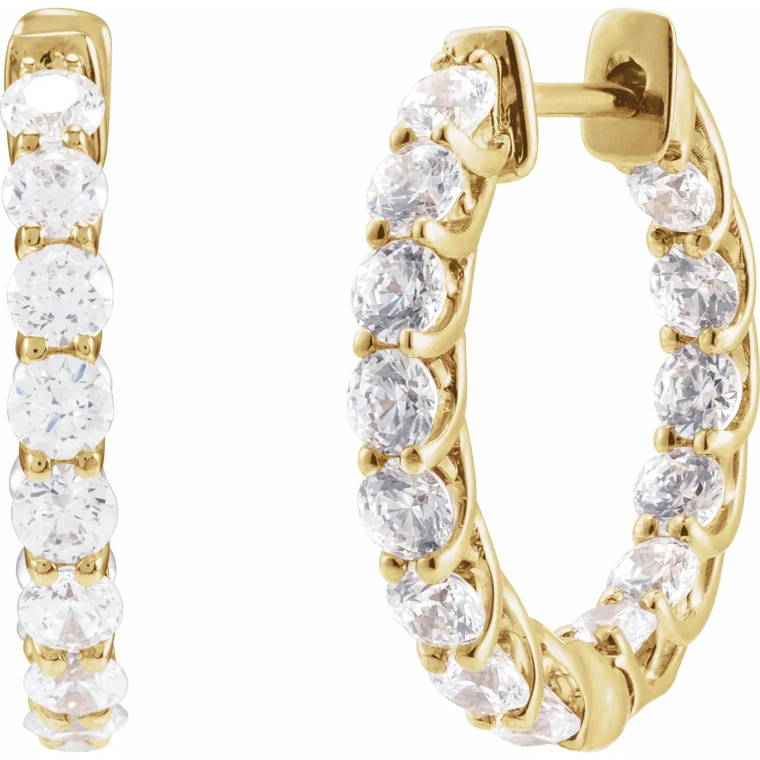 Yellow Gold Ferris Of Them All Diamond Hoops jewelry windy city
