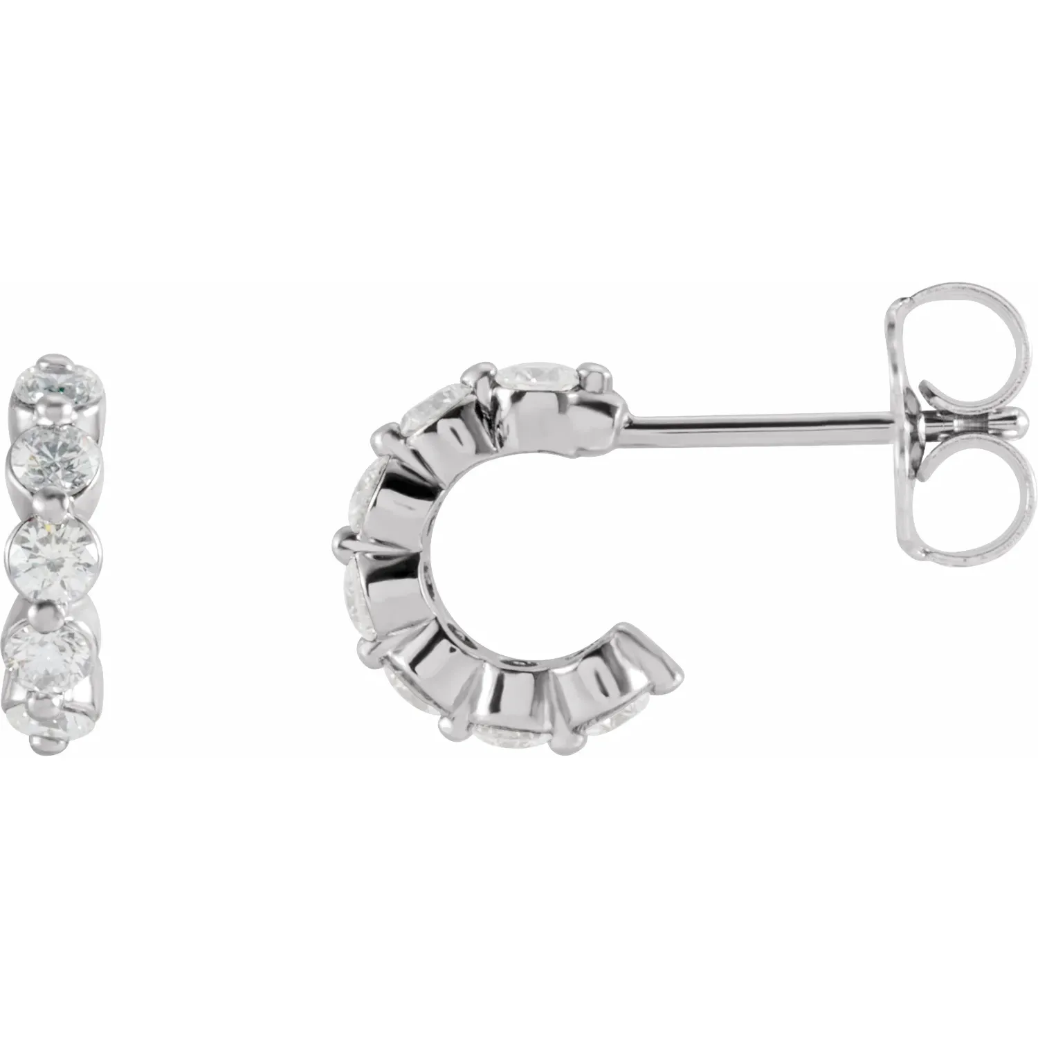 Platinum Hoop Dreams Lab Grown Diamond Earrings