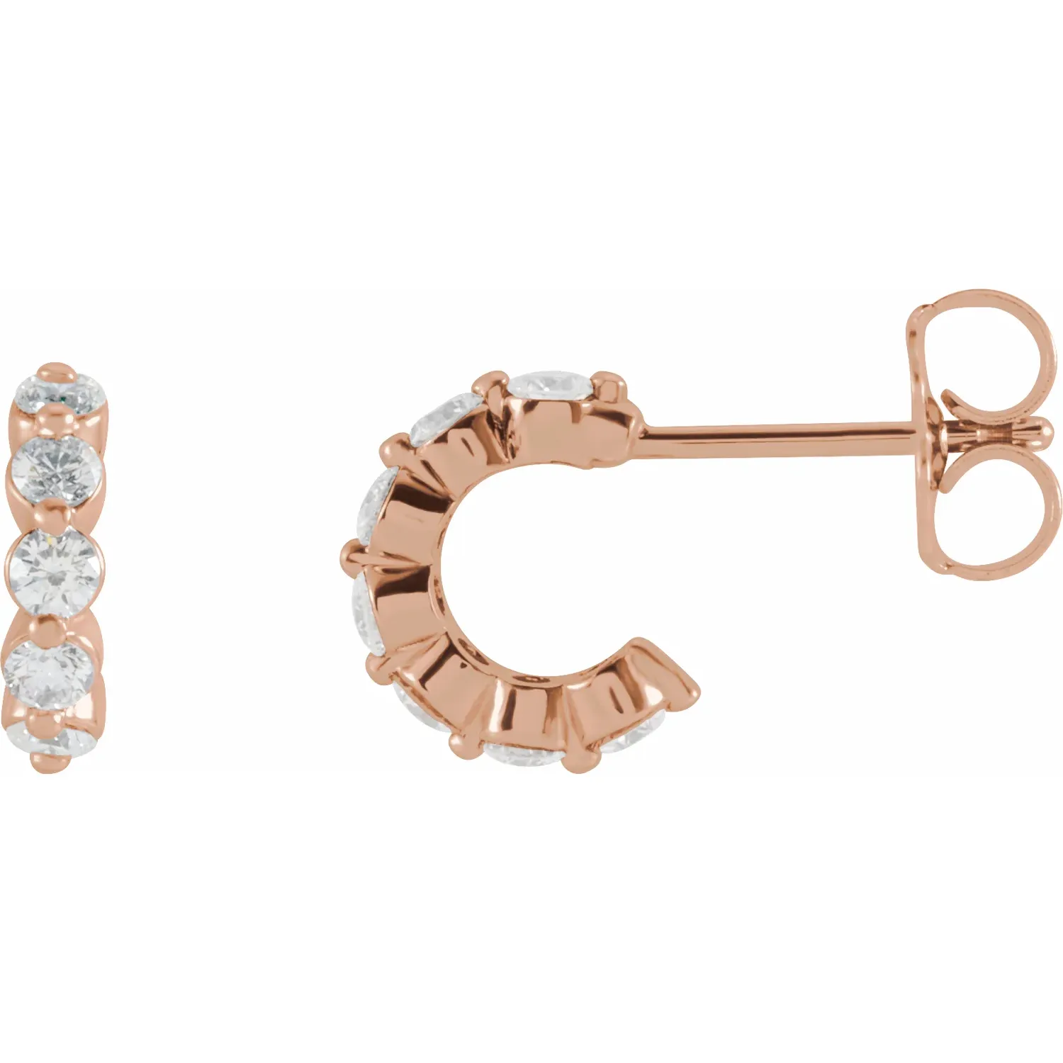 Rose Gold Hoop Dreams Lab Grown Diamond Earrings