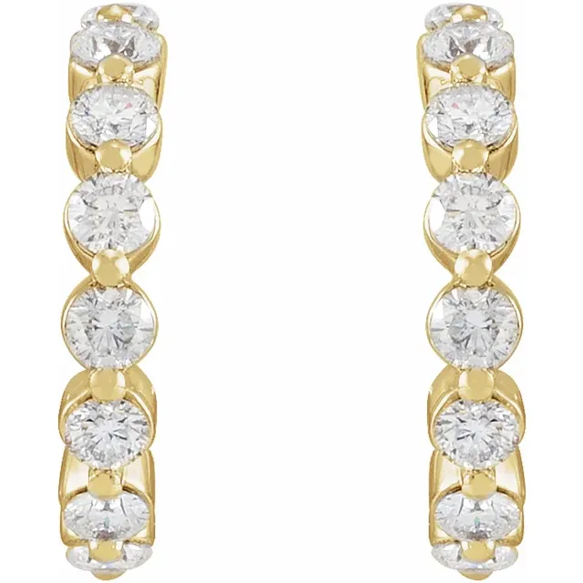 Yellow Gold Lab Grown Diamond Hoops jewelry store near me