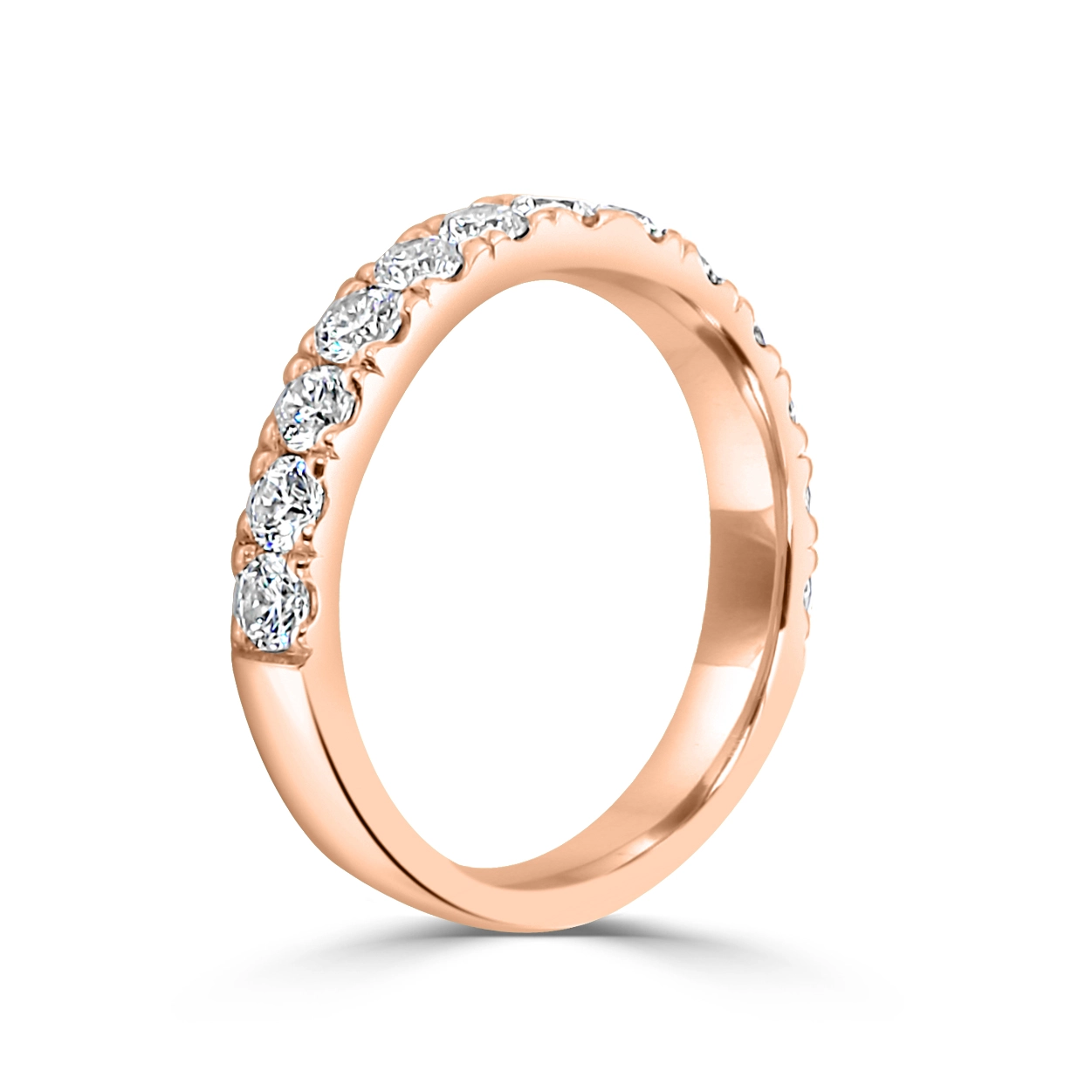 Rose Gold Larissa Luxe Modern Classic Pave Wedding Ring jewelry store near me