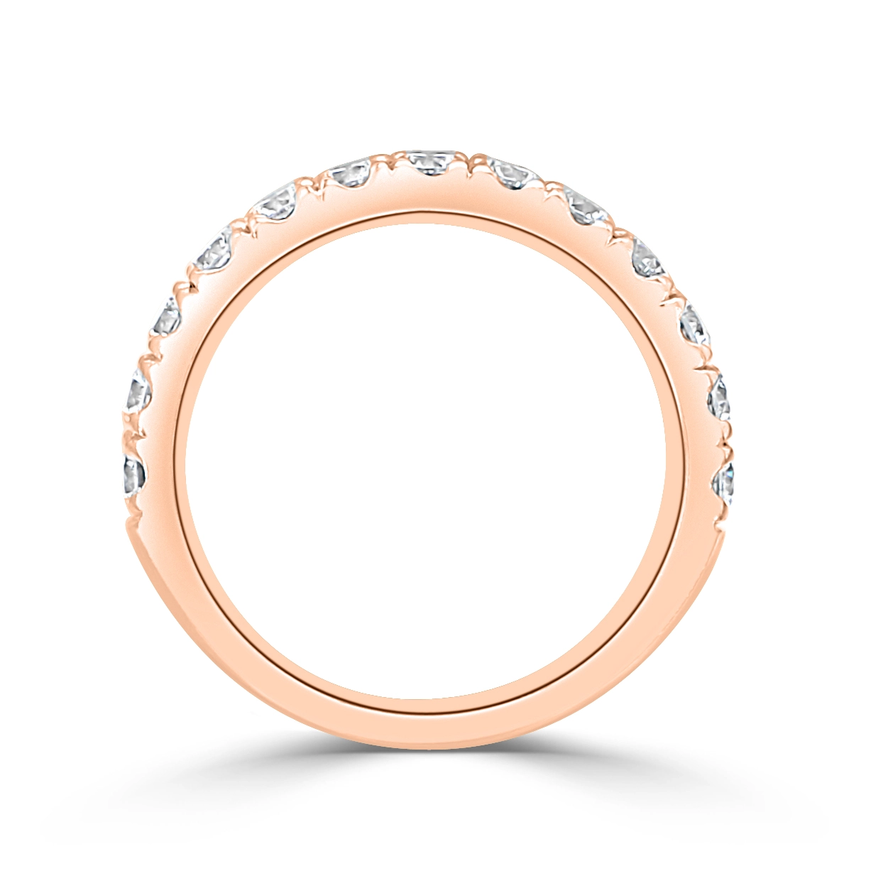 Rose Gold Larissa Luxe Modern Classic Pave Wedding Ring jewelry Wabash avenue