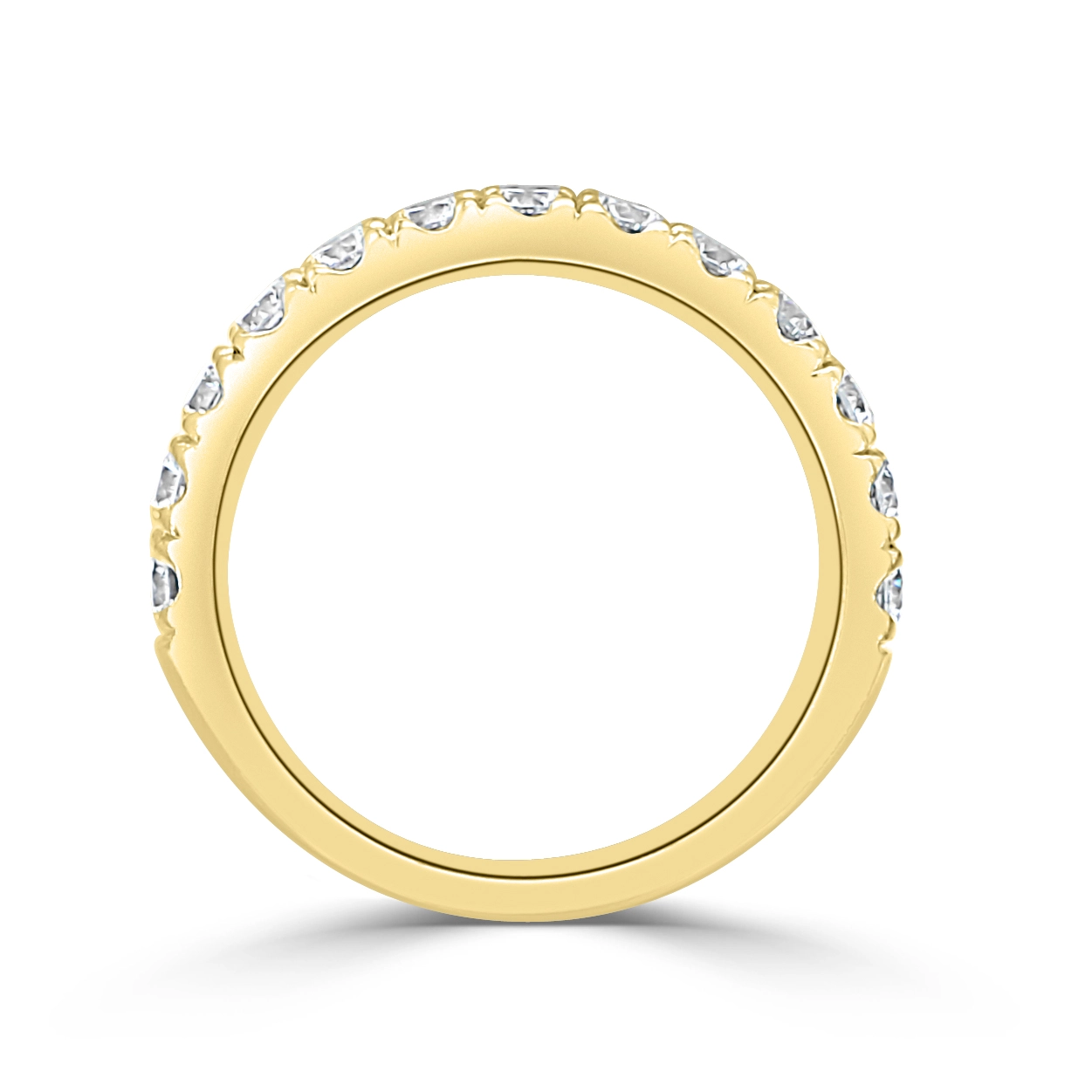 Yellow Gold Larissa Luxe Modern Classic Pave Wedding Ring jewelry Wabash avenue