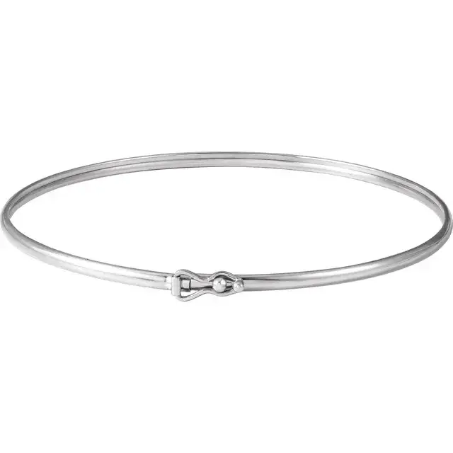 White Gold Mini Classic Bangle Bracelet jewelry Wabash avenue