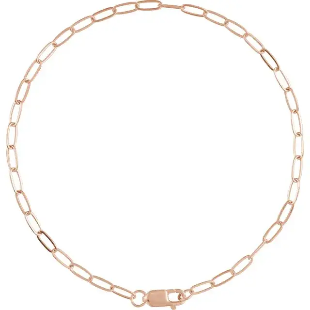 Rose Gold Mini Paperclip Bracelet