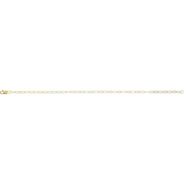 Yellow Gold Mini Paperclip Bracelet jewelry Wabash avenue