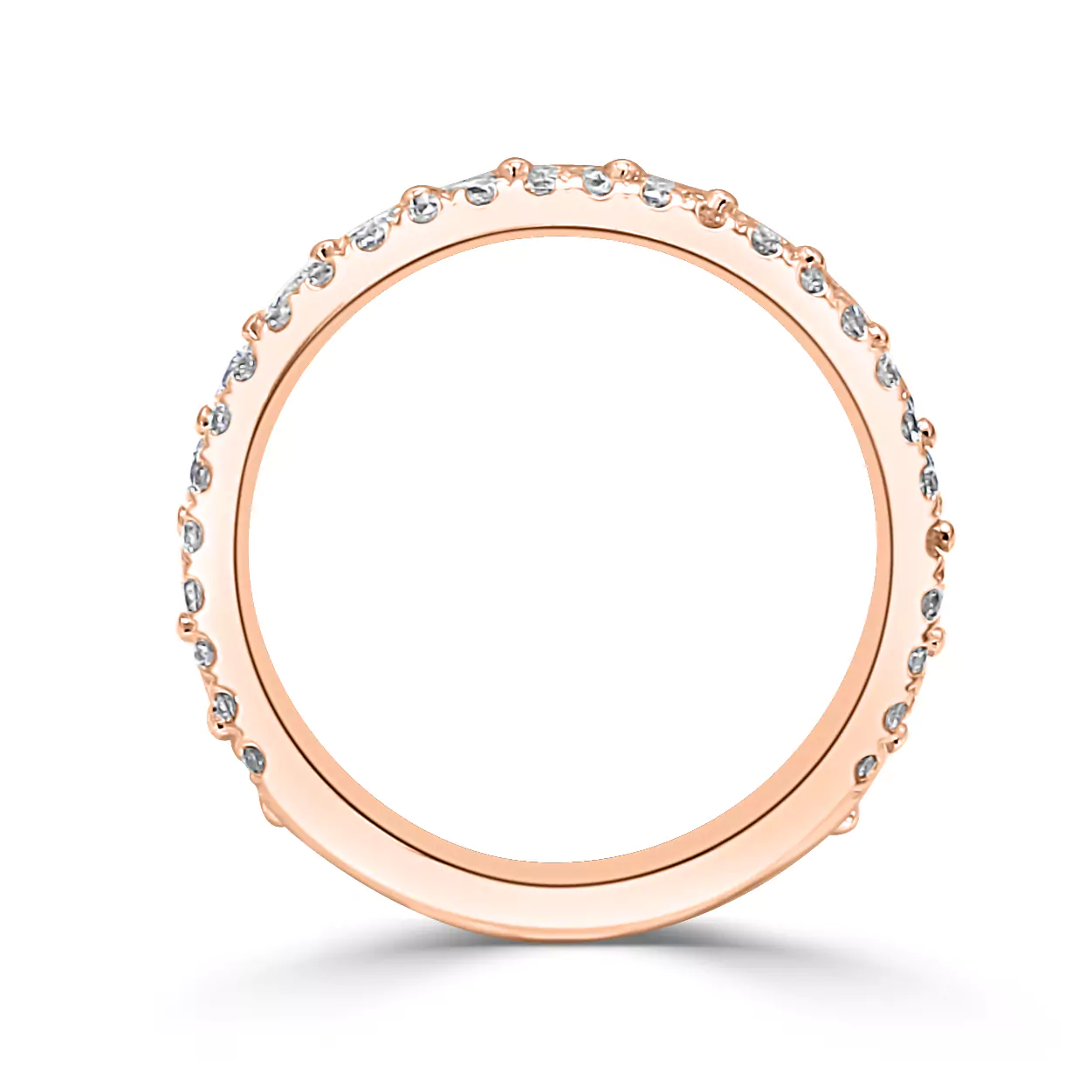 Rose Gold Seine Three Row Diamond Anniversary Ring jewelry store near me