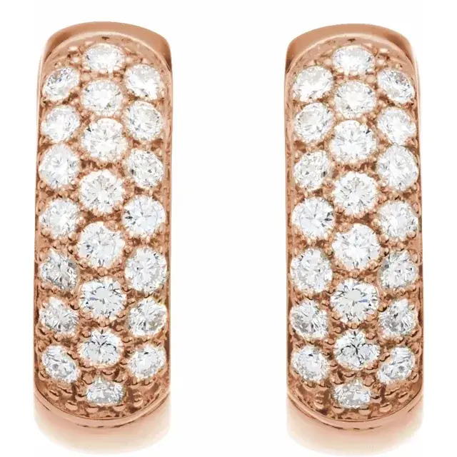 Rose Gold Pave Lab Diamond Earrings jewelry store near me
