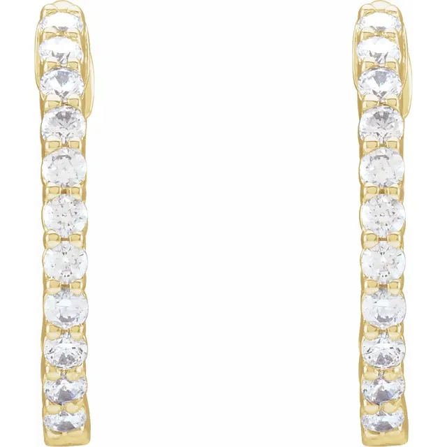 Yellow Gold Perfect Gift Diamond Huggie Hoops jewelry Wabash avenue