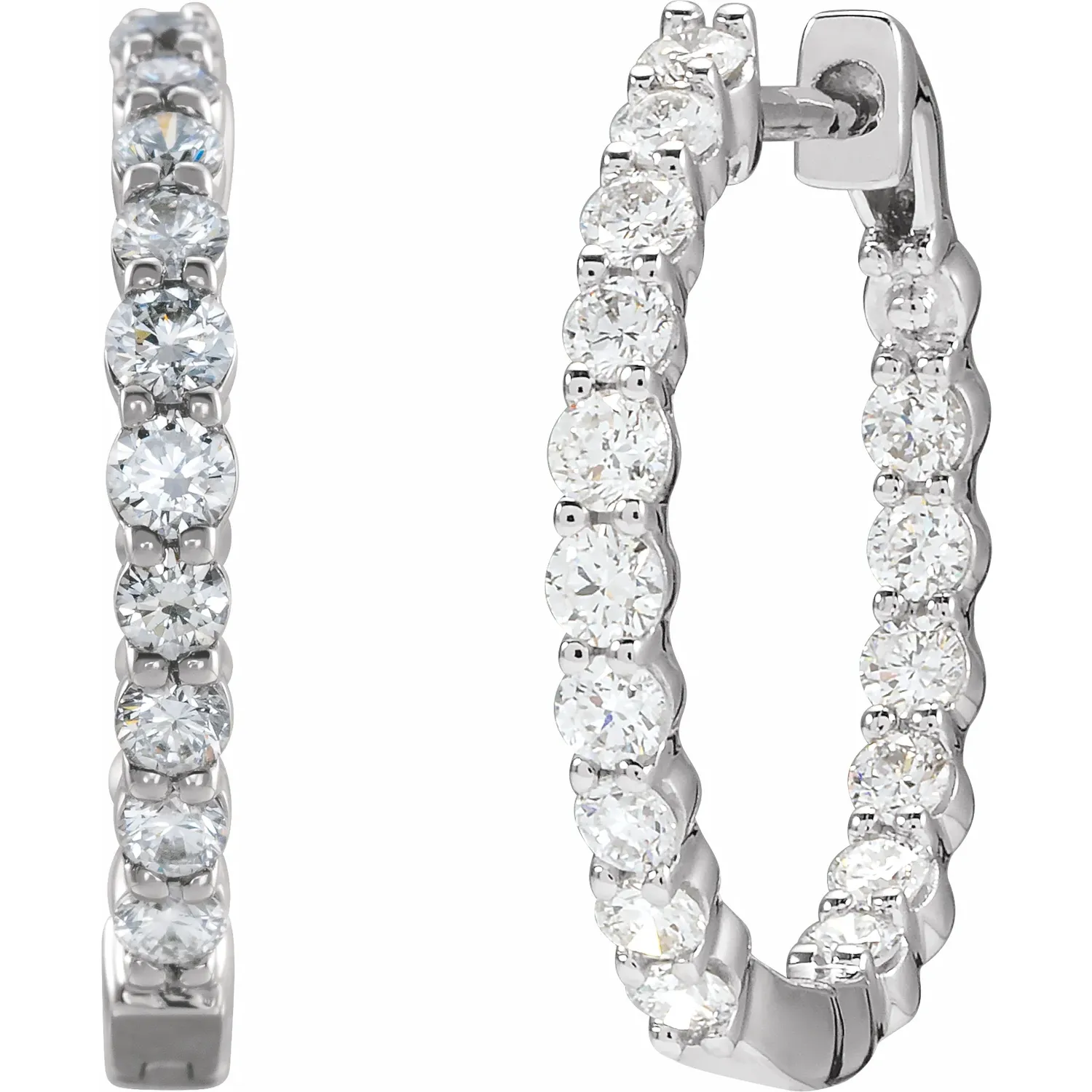 White Gold Perfect Gift Diamond Huggie Hoops jewelry store near me