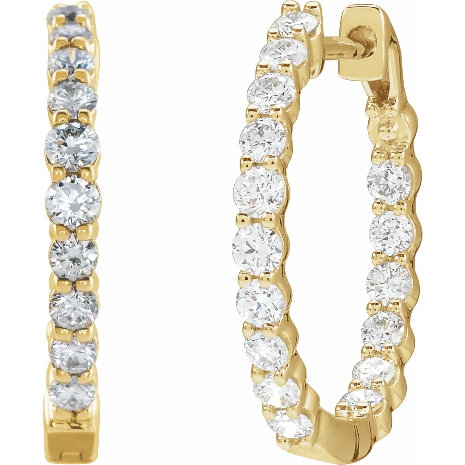 Yellow Gold Perfect Gift Diamond Huggie Hoops jewelry store near me