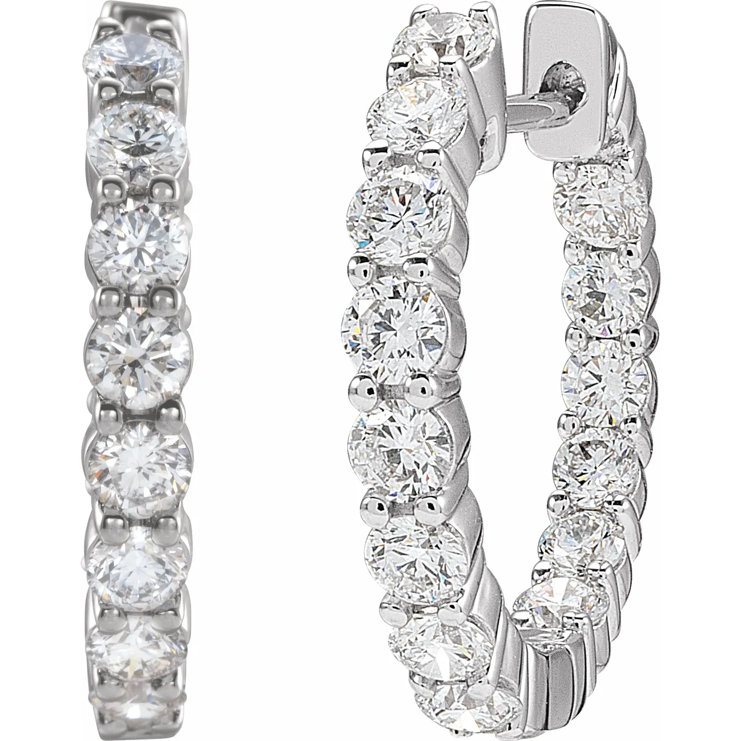 White Gold Perfect Gift Diamond Huggie Hoops jewelry store near me