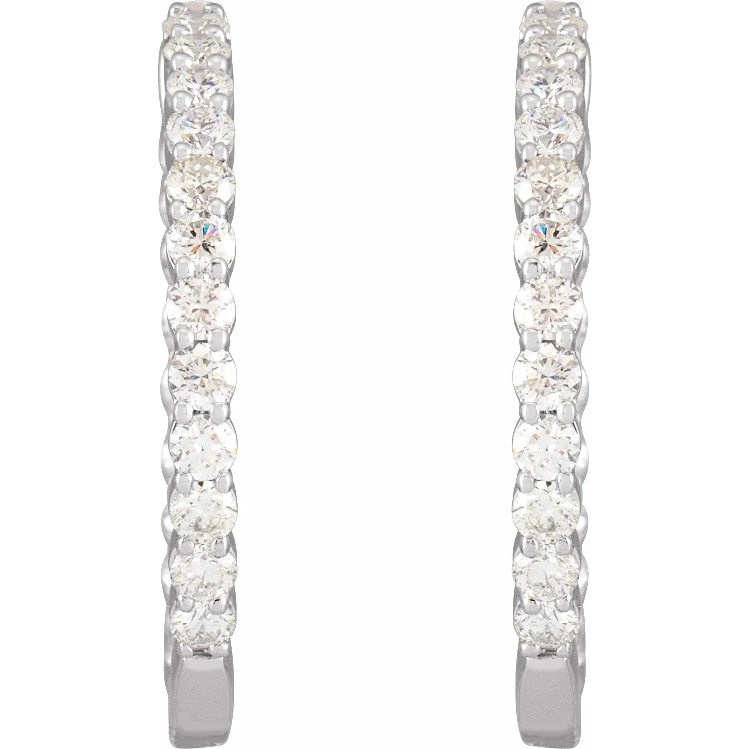 White Gold Inside-Out Lab Grown Diamond Hoops jewelry Wabash avenue