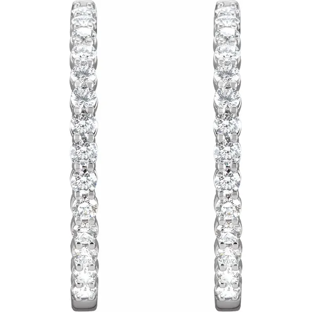 White Gold Perfect Gift Diamond Huggie Hoops jewelry store near me