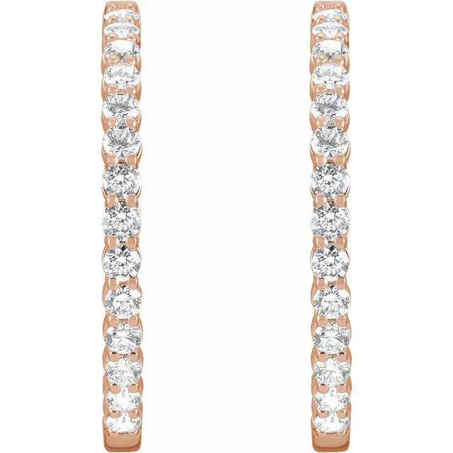 Rose Gold Perfect Gift Diamond Huggie Hoops jewelry store near me