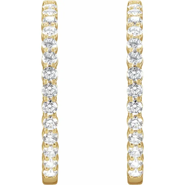 Yellow Gold Perfect Gift Diamond Huggie Hoops jewelry store near me