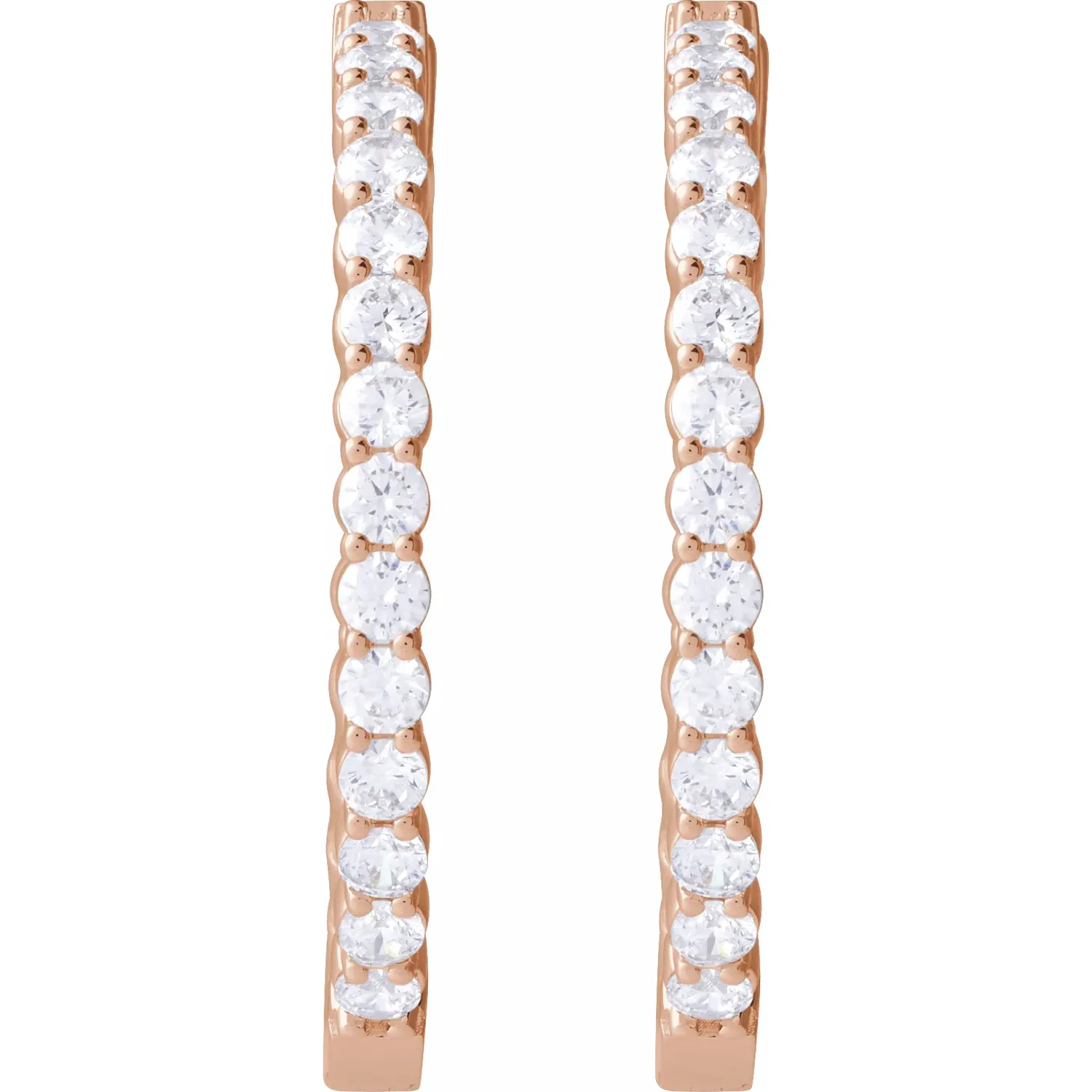 Rose Gold Perfect Gift Diamond Huggie Hoops jewelry store near me