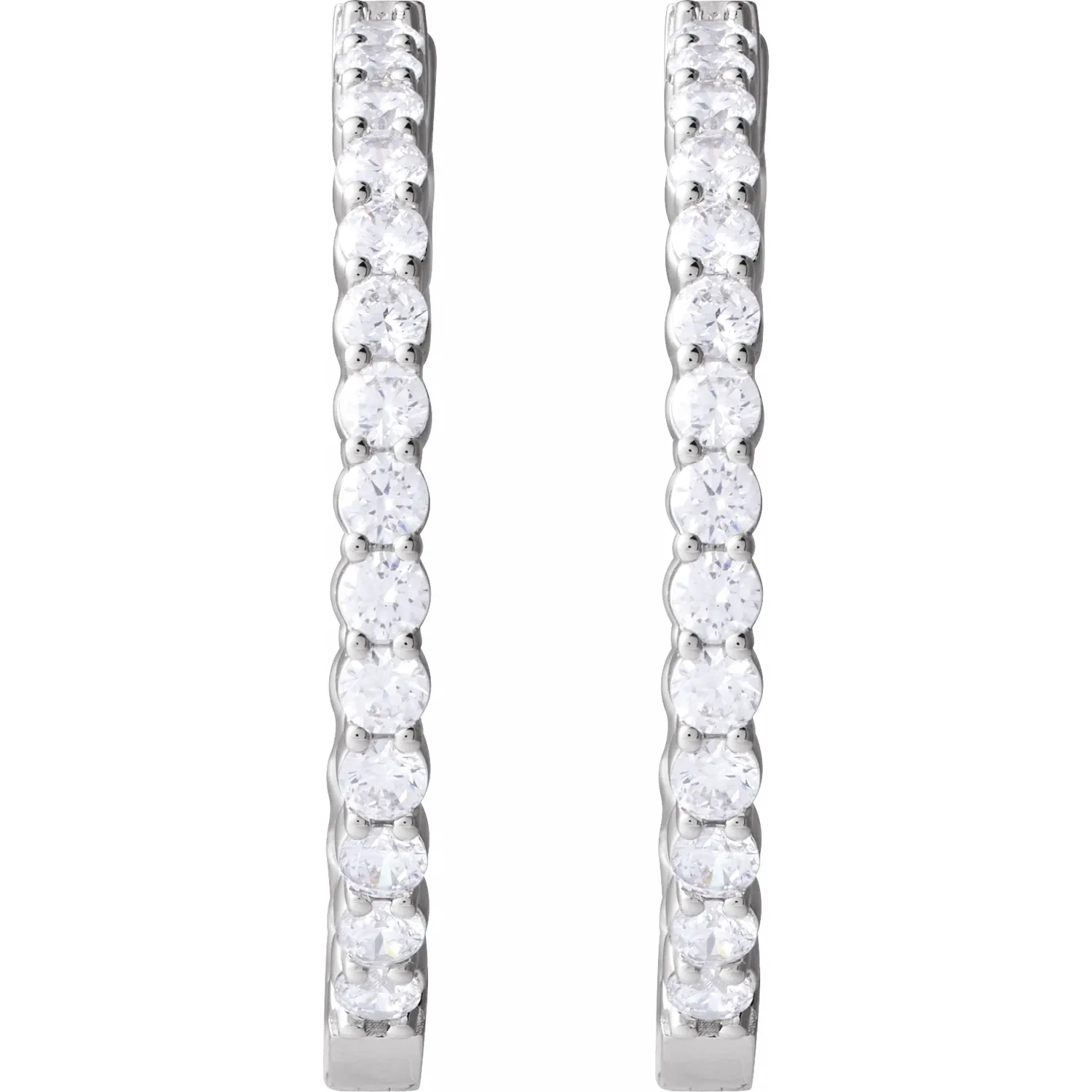 White Gold Perfect Gift Diamond Huggie Hoops jewelry store near me