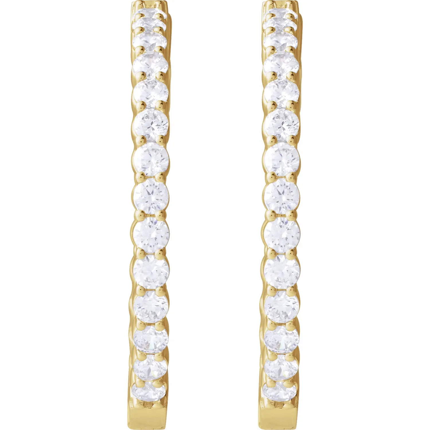 Yellow Gold Perfect Gift Diamond Huggie Hoops jewelry store near me