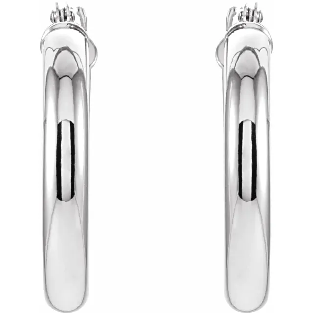 White Gold Medium Gold Hoop Earrings jewelry store near me
