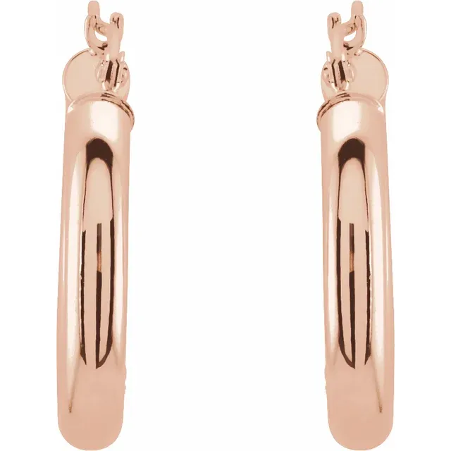 Rose Gold Medium Gold Hoop Earrings jewelry store near me