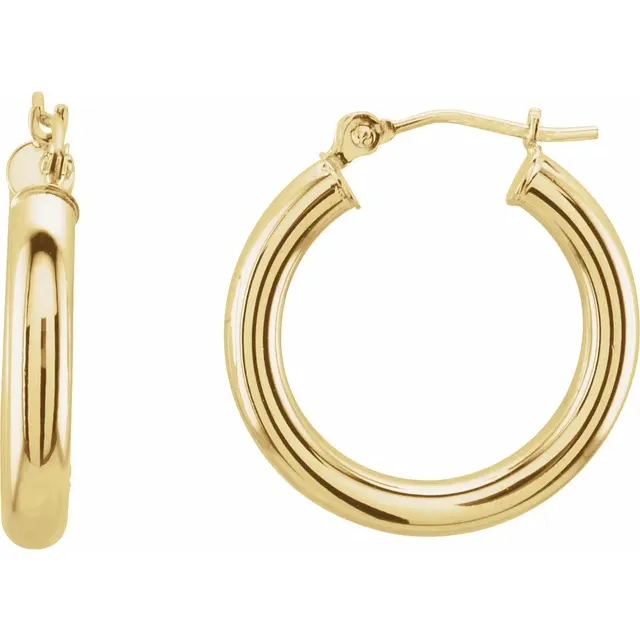 Yellow GoldMedium Gold Hoop Earrings