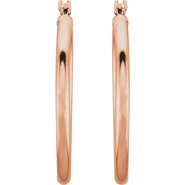 Rose Gold Medium Gold Hoop Earrings jewelry store near me