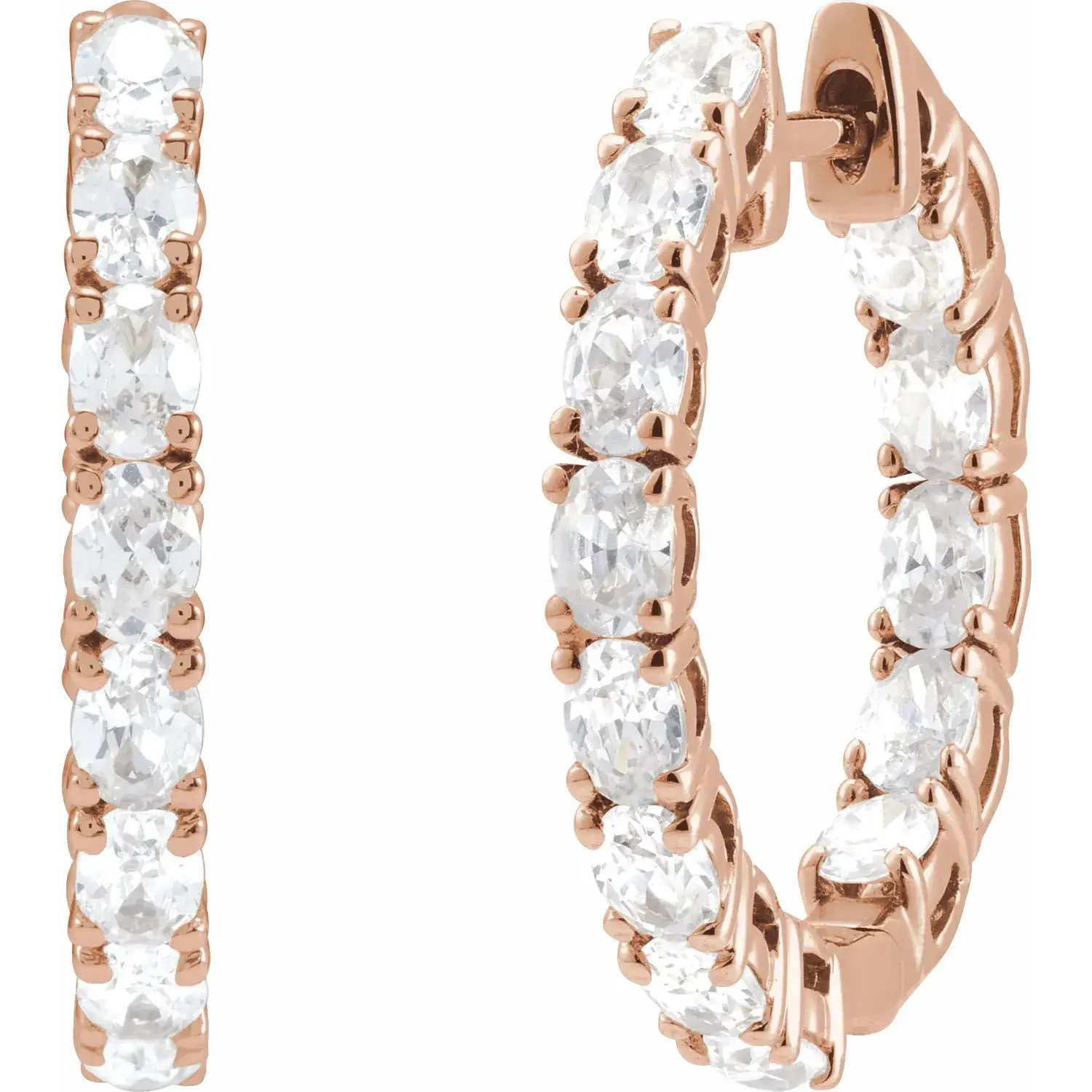 Rose Gold Classic 14kt Hoop Earrings  jewelry store near me