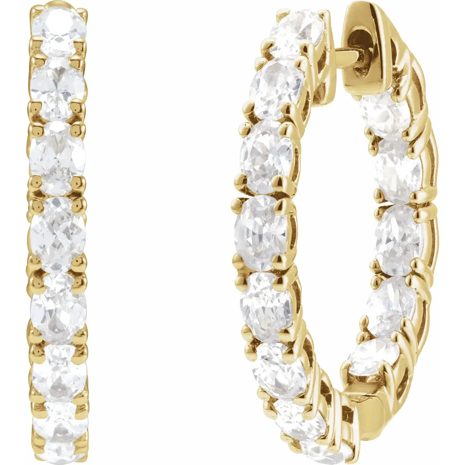 Yellow Gold Classic 14kt Hoop Earrings  jewelry store near me