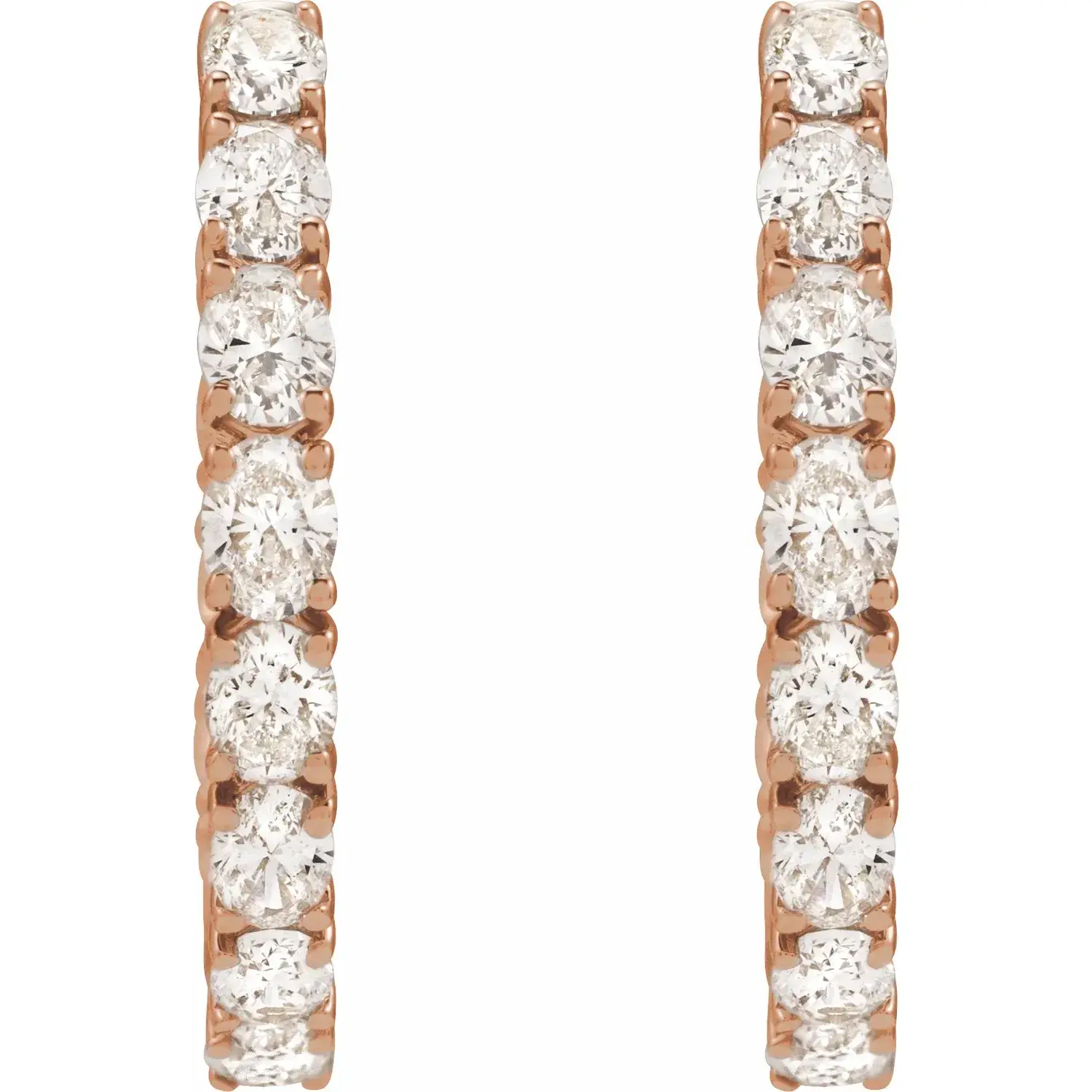 Rose Gold Classic 14kt Hoop Earrings  jewelry Wabash avenue