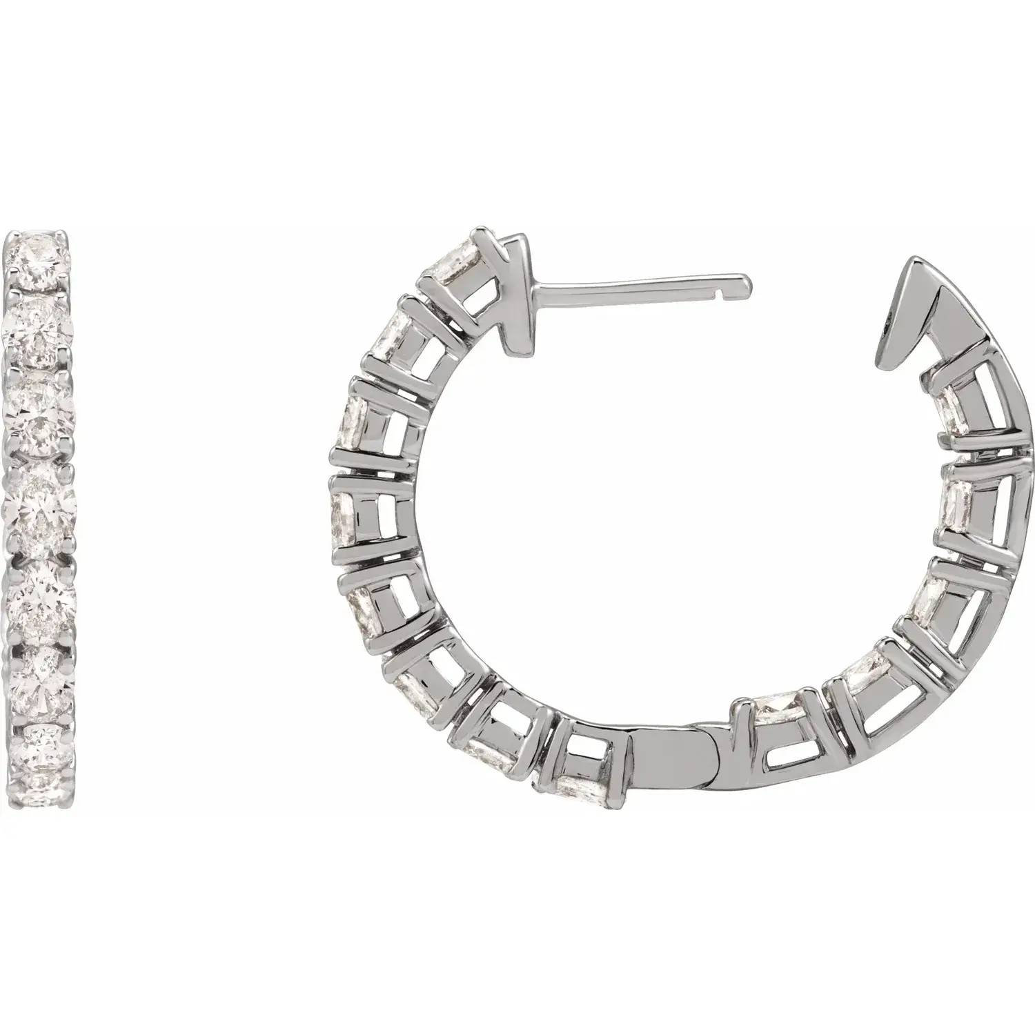 White Gold Classic 14kt Hoop Earrings  jewelry windy city