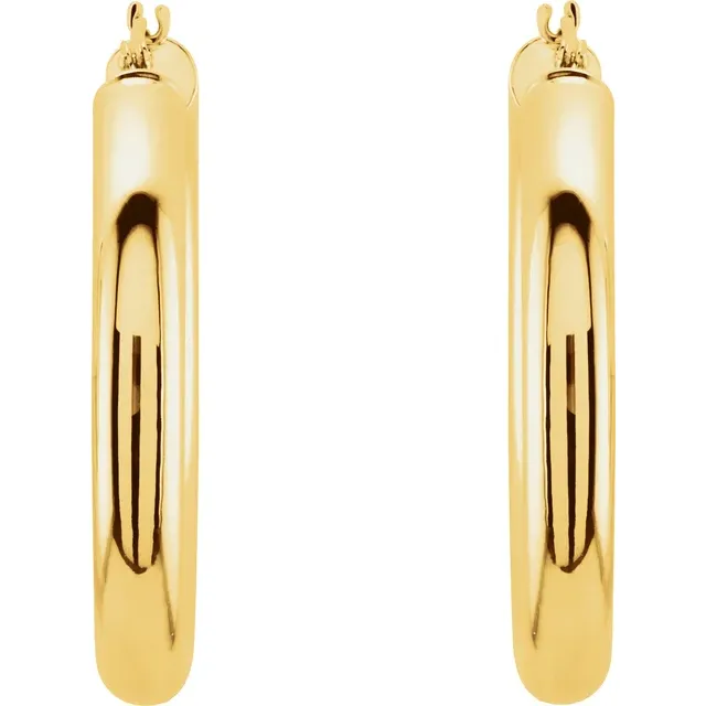 Yellow Gold Large Gold Hoop Earrings jewelry store near me