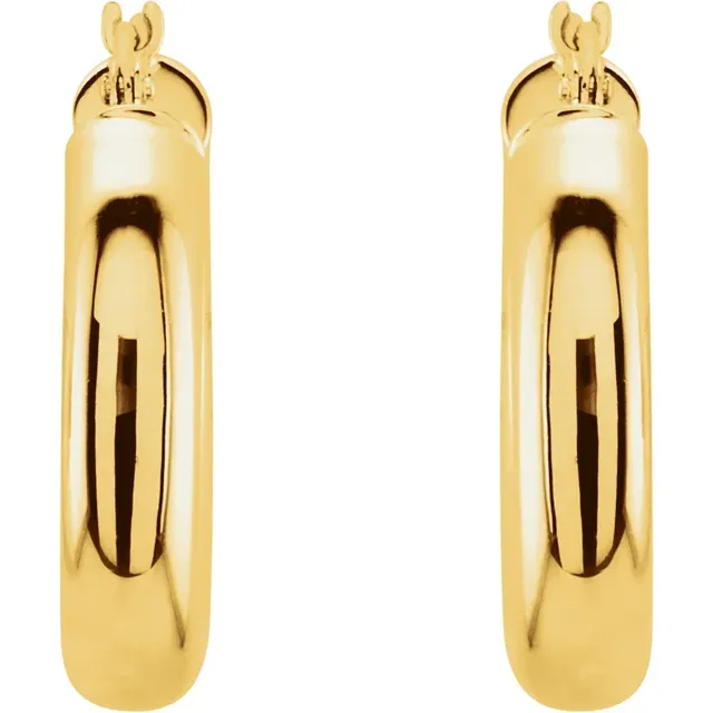 Yellow Gold Medium Gold Hoop Earrings jewelry store near me